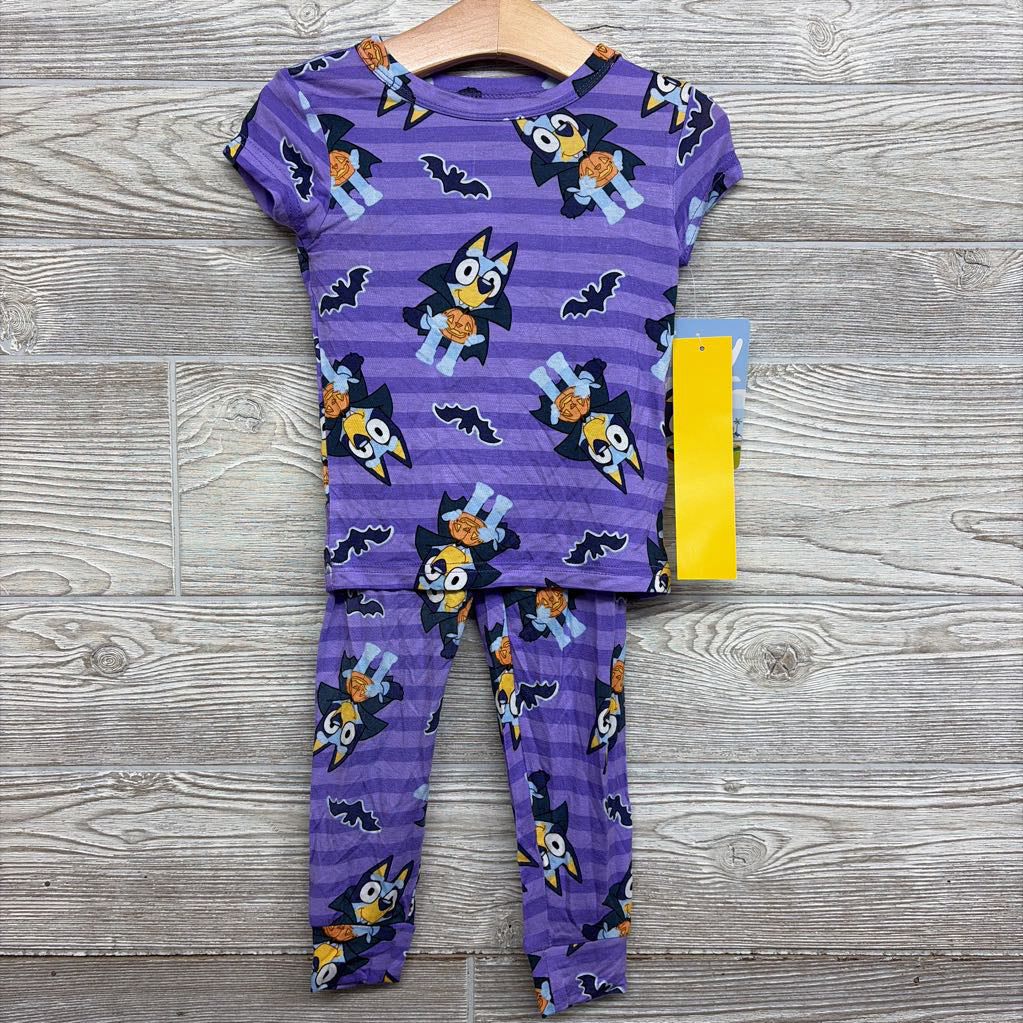 NEW 2 Pc LS Bamboo PJS Bats Pumpkins 3T