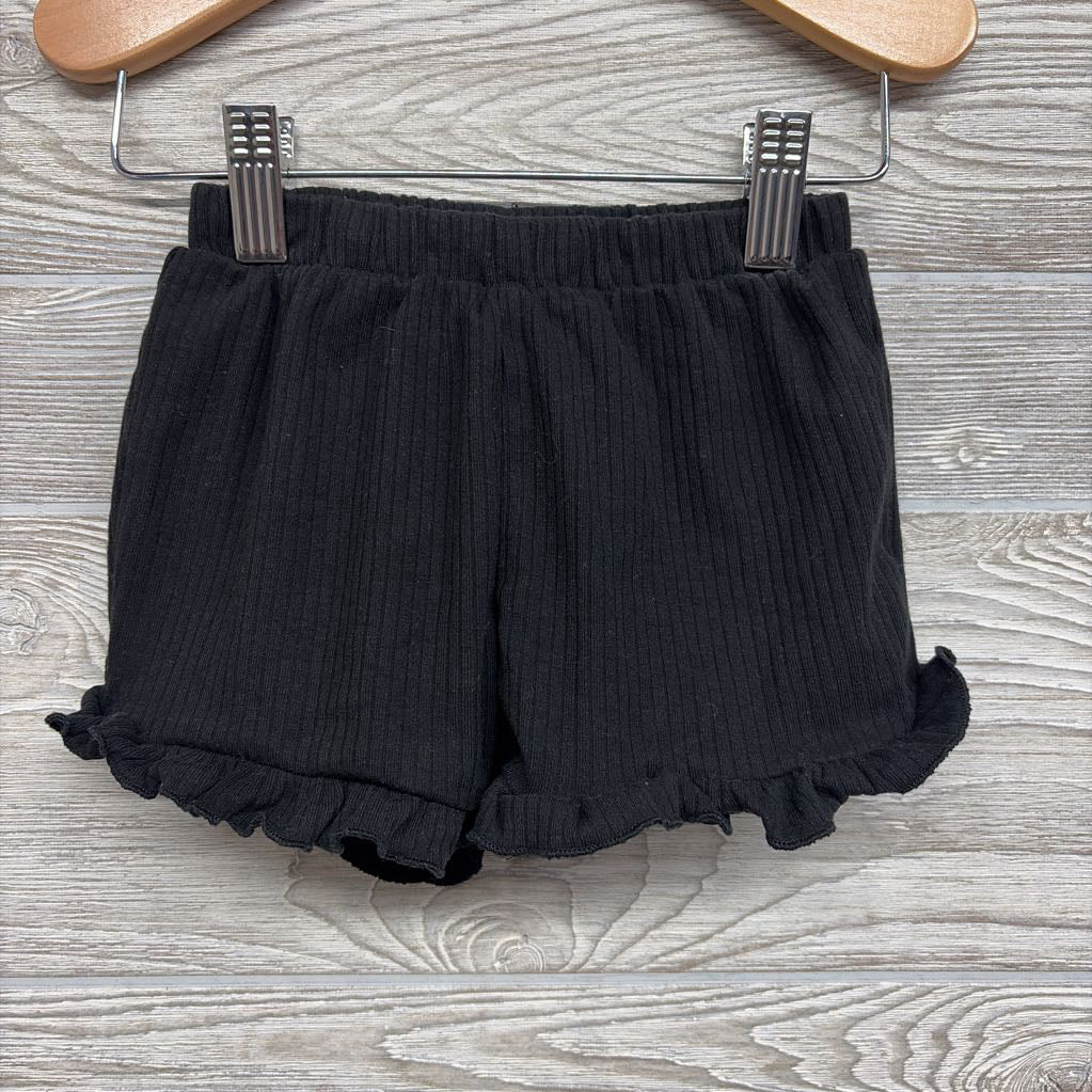 Ribbed Shorts Ruffle Trim 2T