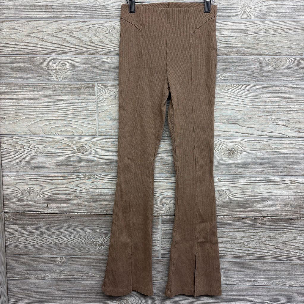 Ribbed Flare Pants Slit Hem 13-14
