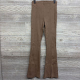 Ribbed Flare Pants Slit Hem 13-14