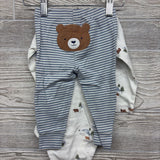LS Bodysuit Bears Lakes & Pants Stripes 9M