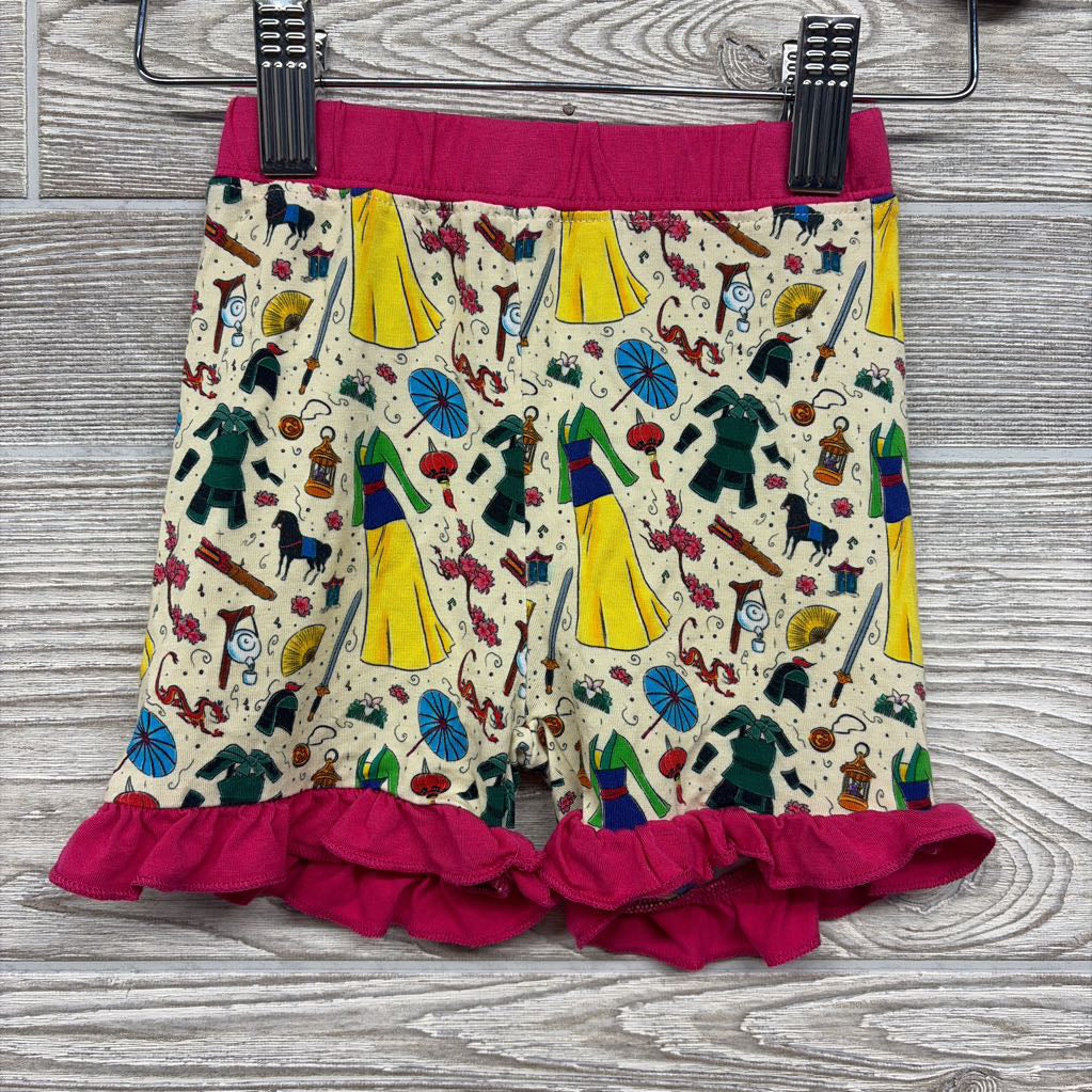 Bamboo Flutter Sleeve Shirt & Ruffle Trim Shorts Mulan 18-24M