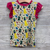 Bamboo Flutter Sleeve Shirt & Ruffle Trim Shorts Mulan 18-24M