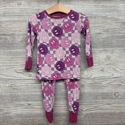 2 Pc LS Bamboo PJs Checker Smiley Faces 18-24M