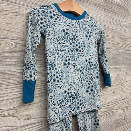 2 Pc LS Bamboo PJs Flowers 18-24M
