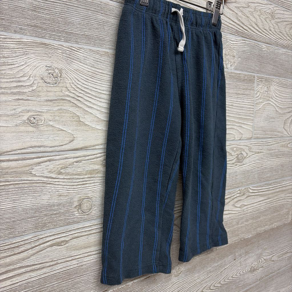 Drawstring French Terry Pants Stripes 3T
