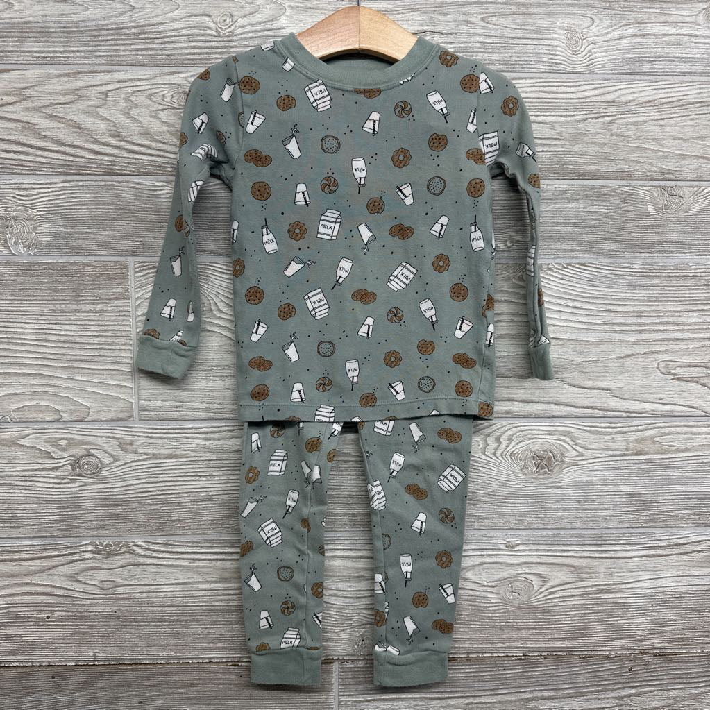 2 Pc LS PJs Cookies Milk 4T