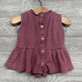 Ribbed Peplum Tank Top & Shorts 6-12M