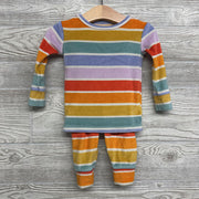 2 Pc LS Cozy PJs Stripes 12M