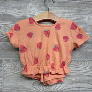 Textured Shirt & Shorts Strawberries 18M