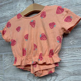 Textured Shirt & Shorts Strawberries 18M