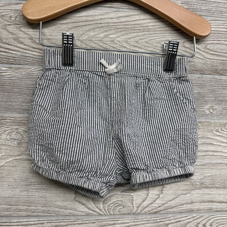 Textured Button Up Flutter Sleeve Shirt & Shorts Stripes 12M