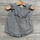 Textured Button Up Flutter Sleeve Shirt & Shorts Stripes 12M
