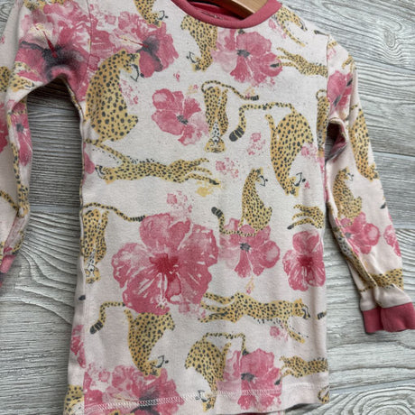 2 Pc LS PJs Leopards Flowers 2T *
