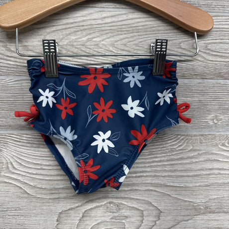2 Pc LS Swimsuit Flowers Side Bows 18M