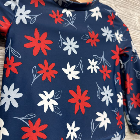 2 Pc LS Swimsuit Flowers Side Bows 18M