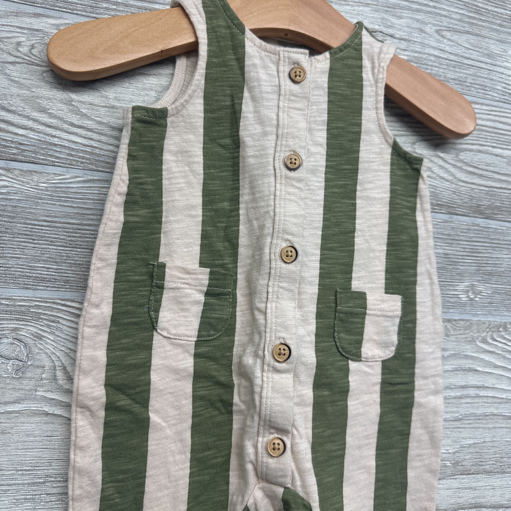 Jumpsuit Stripes Front Small Pockets Stripes 0-3M