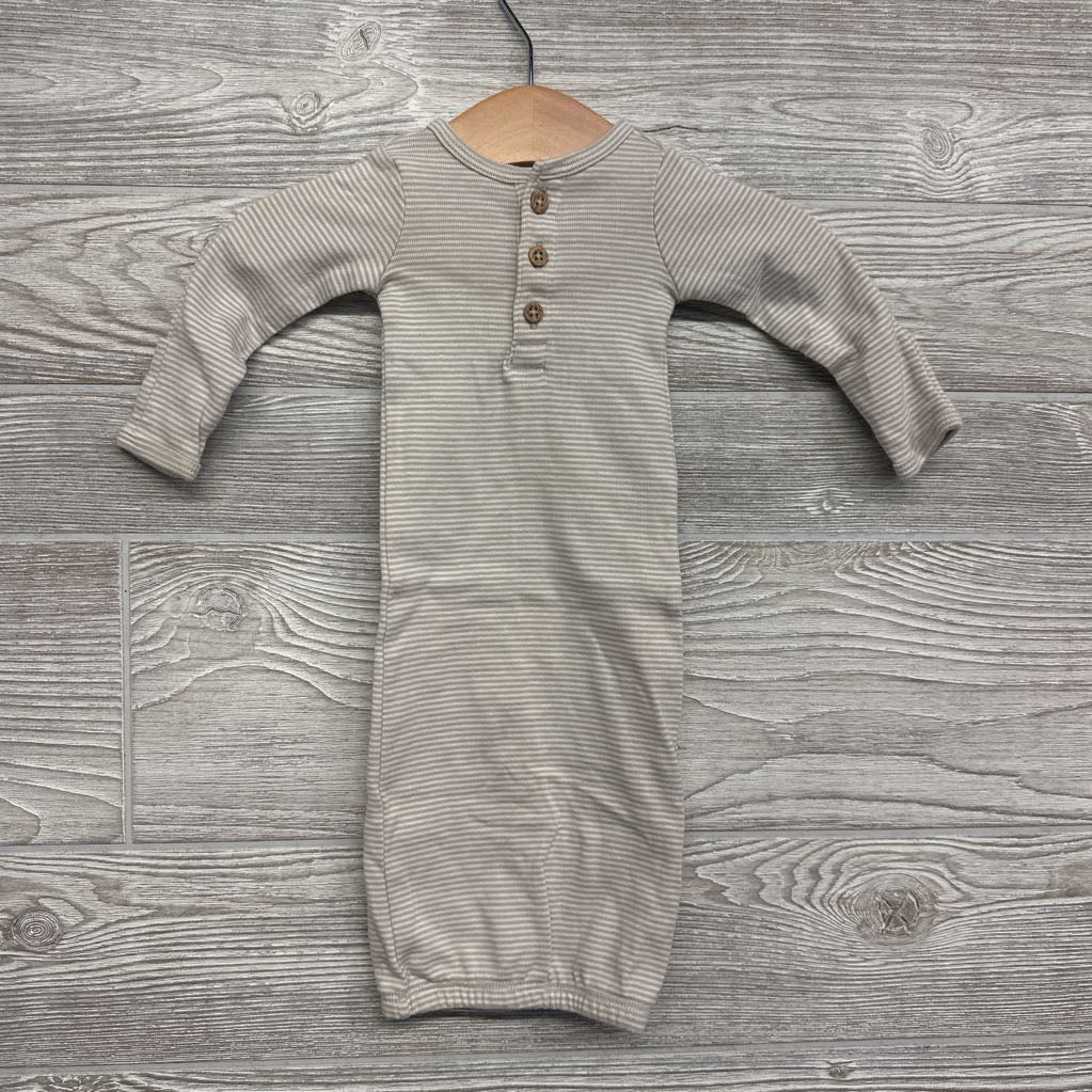 Henley Gown Stripes Preemie