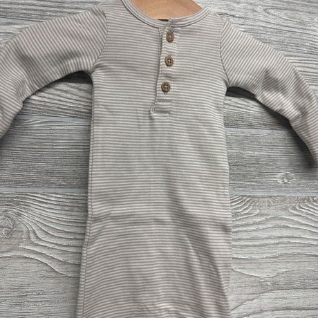 Henley Gown Stripes Preemie