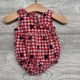 Gingham Roper Stars & Ruffles 0-3M