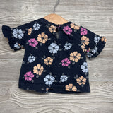Shirt Ruffle Sleeve Flowers 0-3M