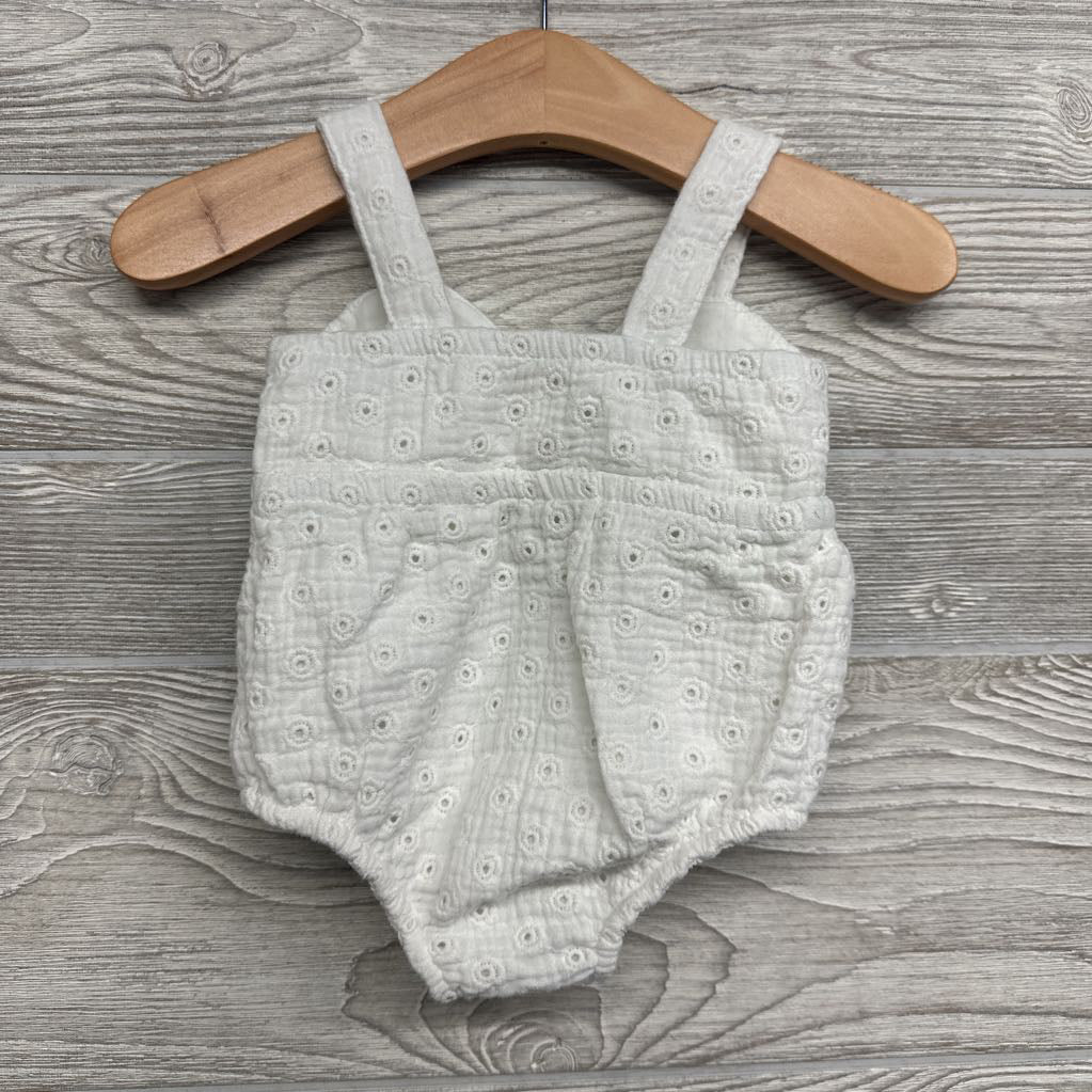 Eyelet Tank Top Romper 0-3M