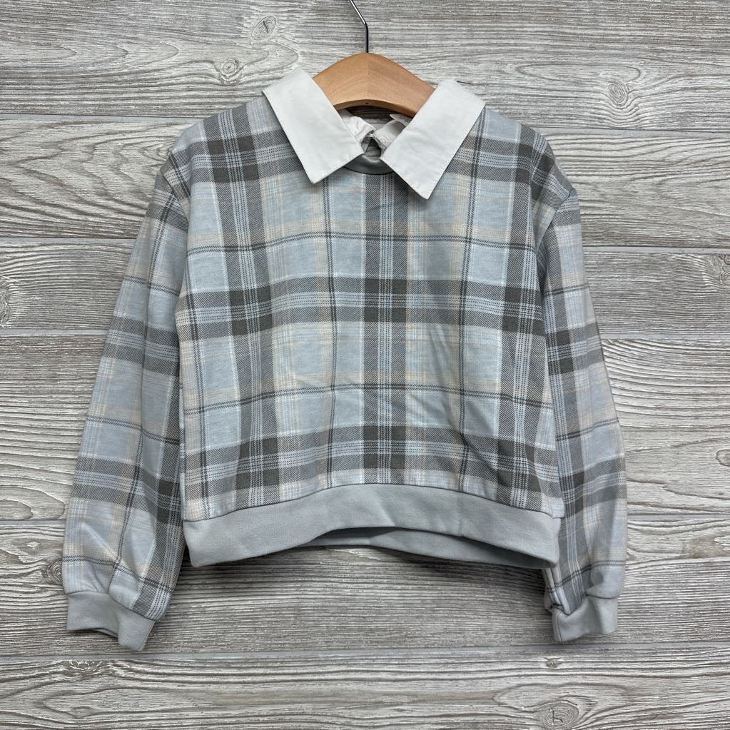Plaid Collar French Terry Shirt 6
