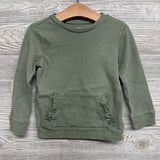 Waffle Knit Shirt Ruffle Pocket 3t