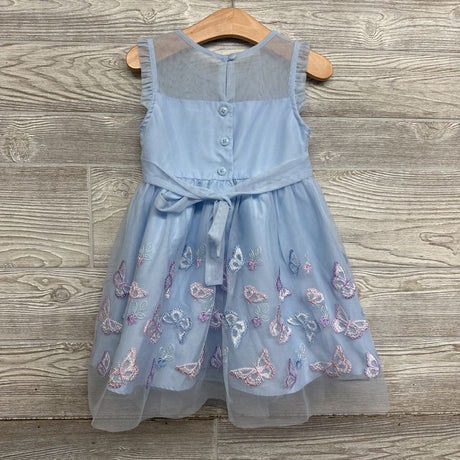Tulle Dress Embroidered Butterflies 3t