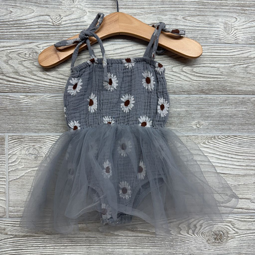 Muslin Tulle Dress Flowers 12-18M