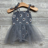 Muslin Tulle Dress Flowers 12-18M