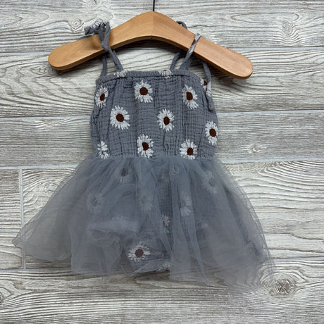 Muslin Tulle Dress Flowers 12-18M