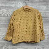 Mock Neck Blouse Eyelet 8-10