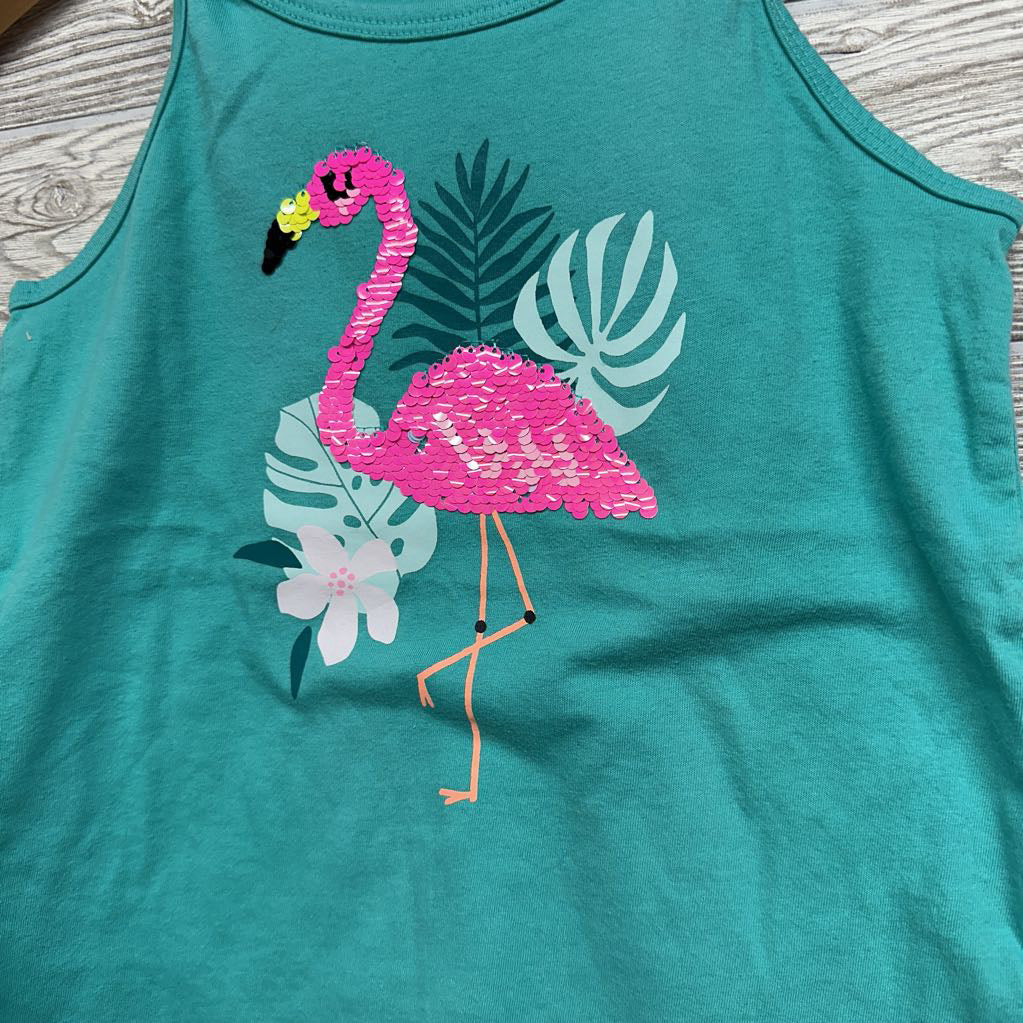 Tank Top Flip Sequins Flamingo 6-6x