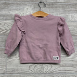 LS Waffle Knit Shirt Flutter Sleeve 18M