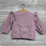 LS Waffle Knit Shirt Flutter Sleeve 18M