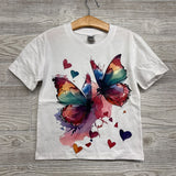 Nw/oT Shirt Butterfly Hearts 5