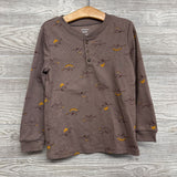 LS Waffle Knit Shirt Dinosaurs 5T