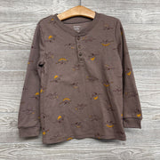 LS Waffle Knit Shirt Dinosaurs 5T