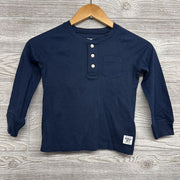 LS Waffle Knit Henley Shirt Chest Pocket 5T
