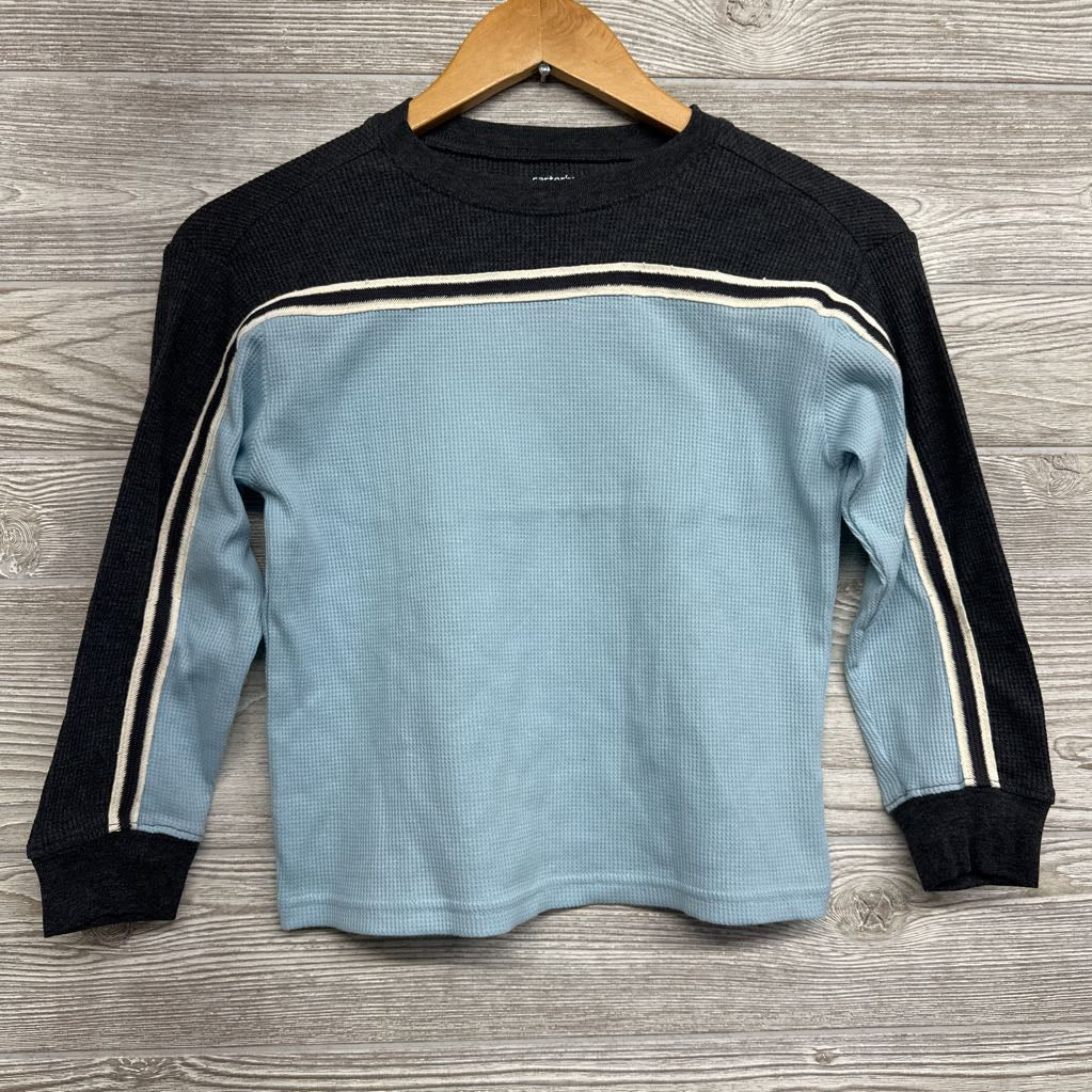 LS Waffle Knit Shirt Textured Stripe 6