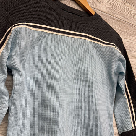 LS Waffle Knit Shirt Textured Stripe 6