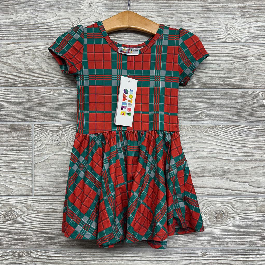 NEW Plaid Twirl Dress 12-18M