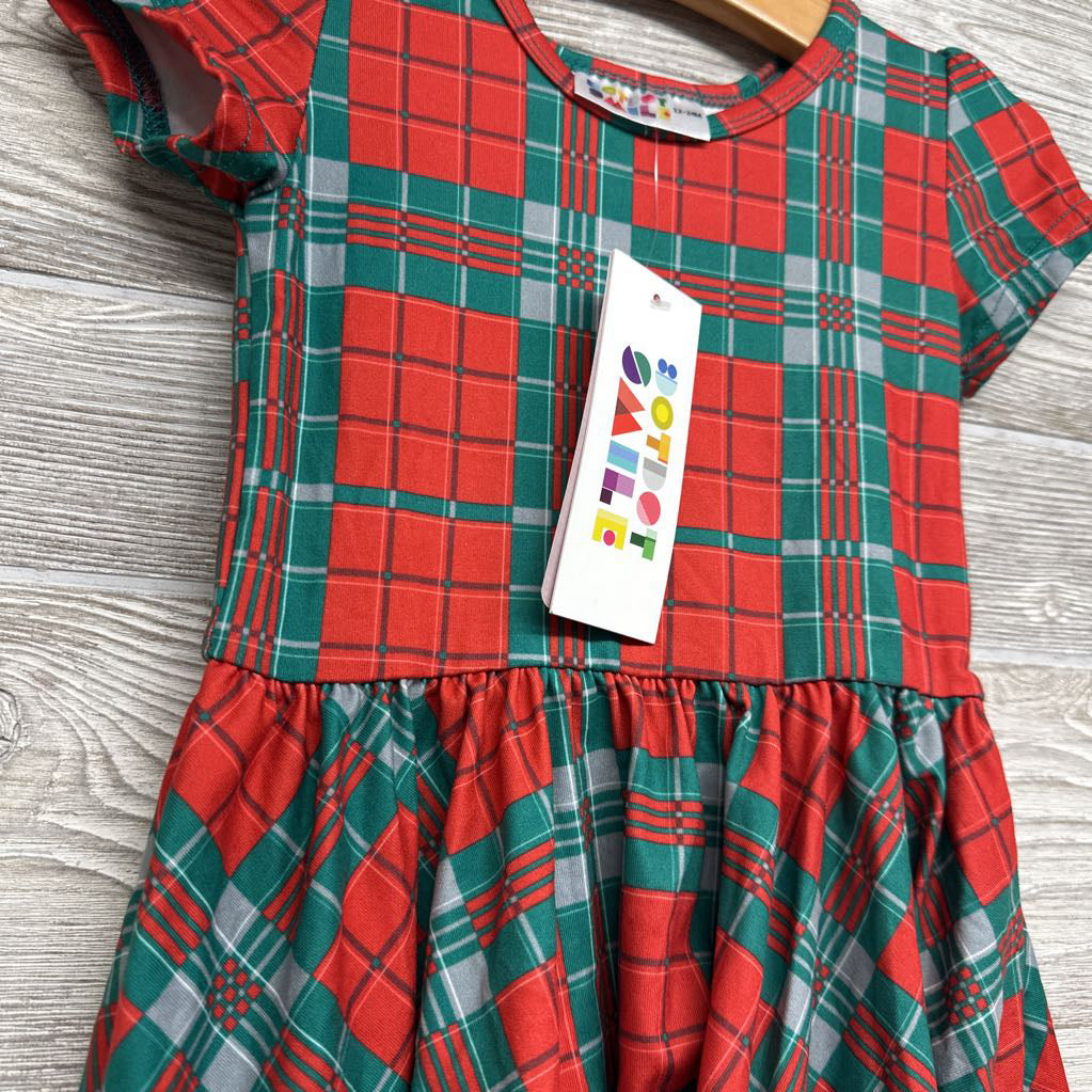 NEW Plaid Twirl Dress 12-18M
