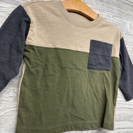LS Shirt Color Block Chest Pocket 12M
