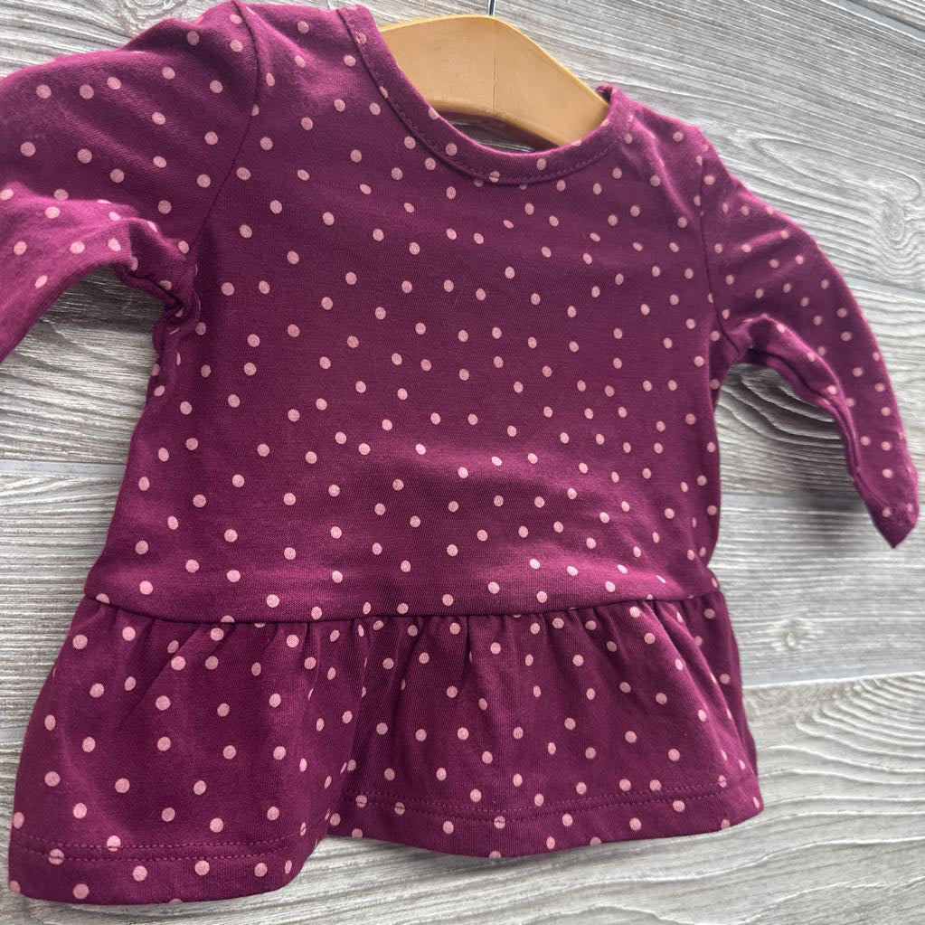 LS Peplum Shirt Dots NB