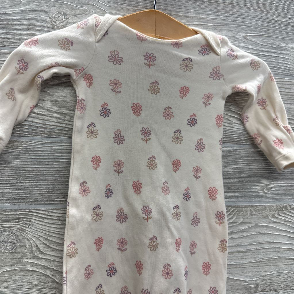LS PJ Gown Flowers NB