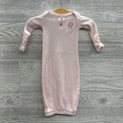 LS Ribbed PJ Gown Flowers NB