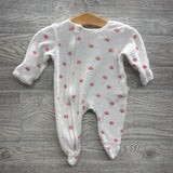 Side Zip Terry Sleeper Peaches NB