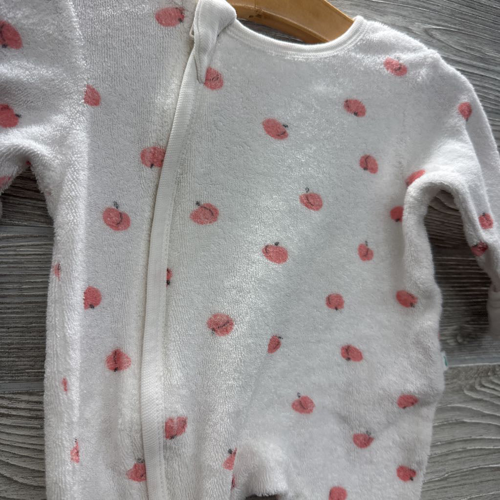 Side Zip Terry Sleeper Peaches NB